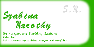 szabina marothy business card
