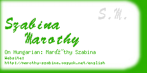 szabina marothy business card